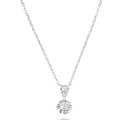 שרשרת כסף סוליטר כפול