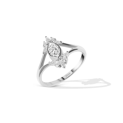 טבעת כסף  דגם סהר