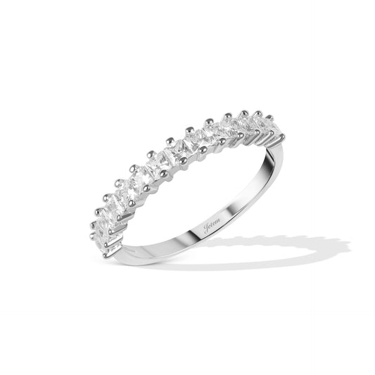 טבעת כסף  טניס דגם פרינס משובצת זרקון