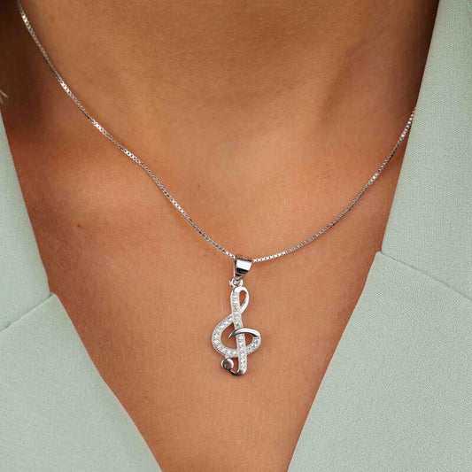 שרשרת כסף מפתח סול משובץ