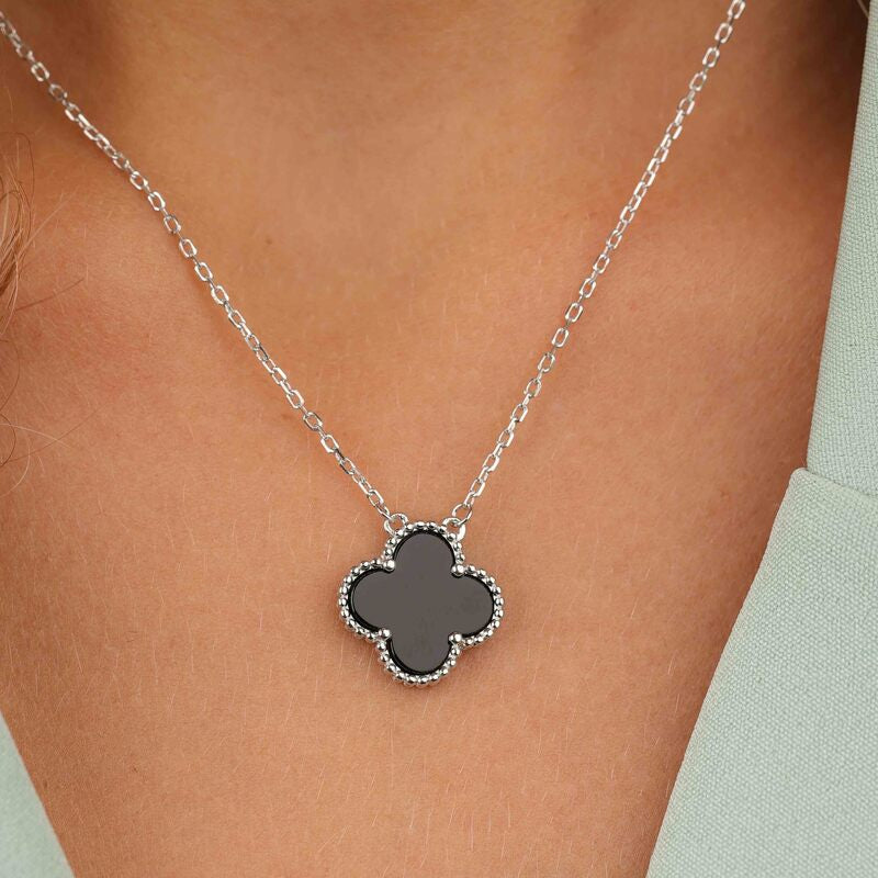 שרשרת כסף 925 עם תליון תלתן