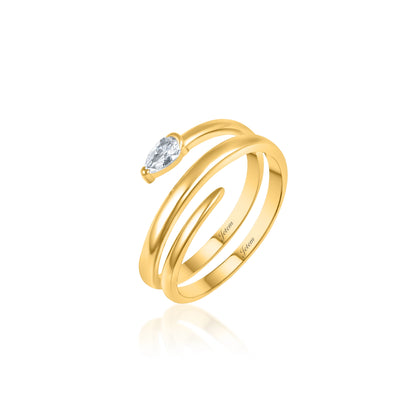 טבעת כסף משובצת זרקון