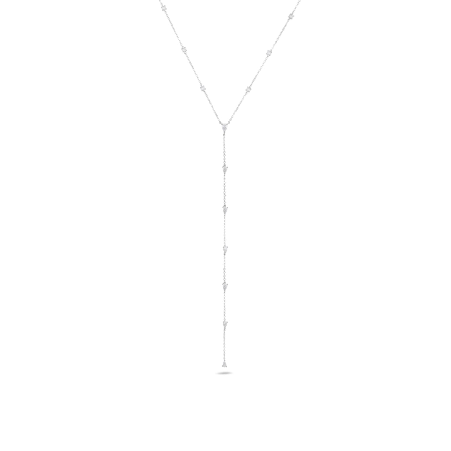 שרשרת כסף 925 עניבה עם תליוני טיפה