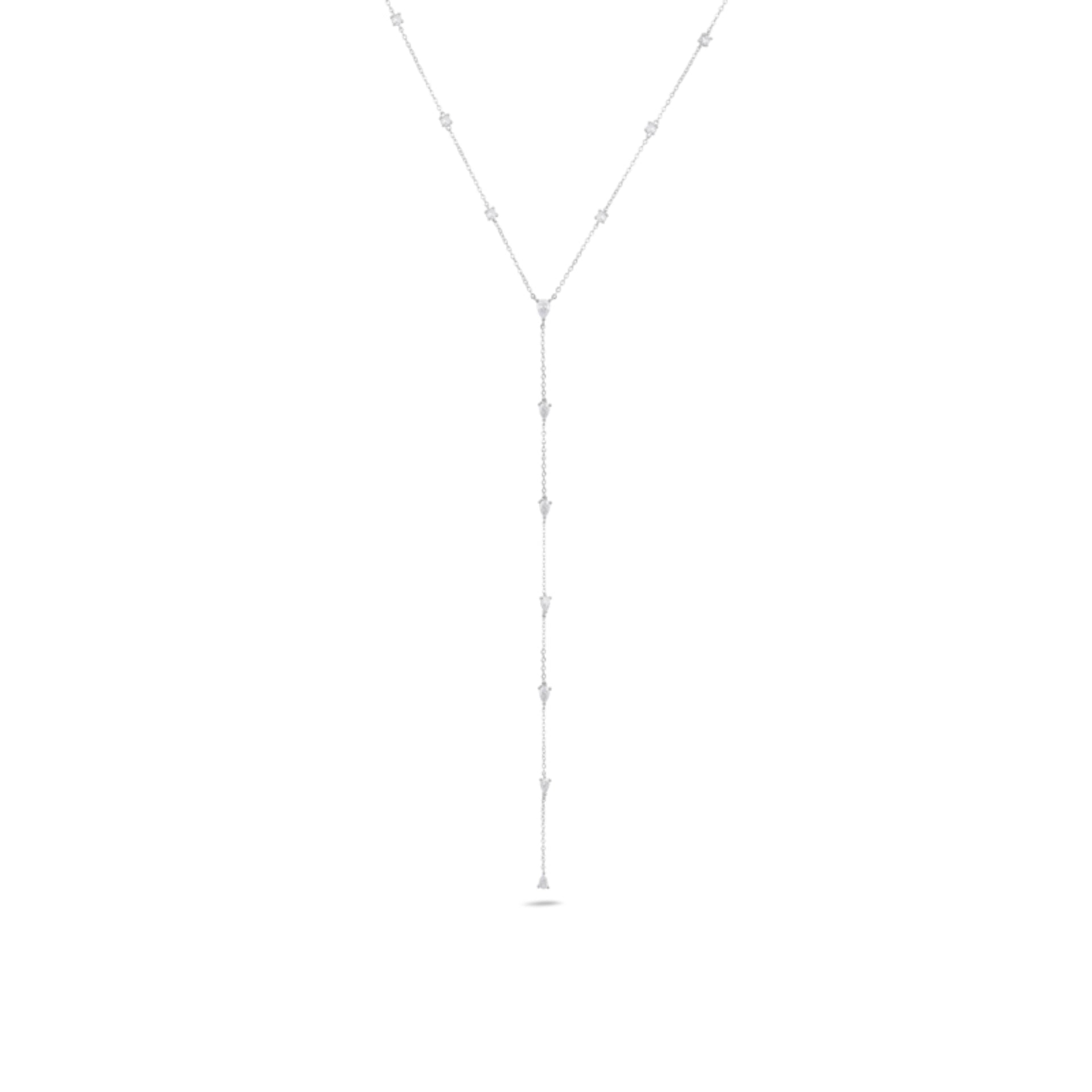 שרשרת כסף 925 עניבה עם תליוני טיפה