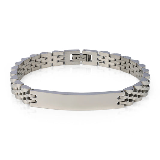 צמיד JETEM לגבר סטיל אלגנטי בעל חוליות רחבות בעיצוב ייחודי