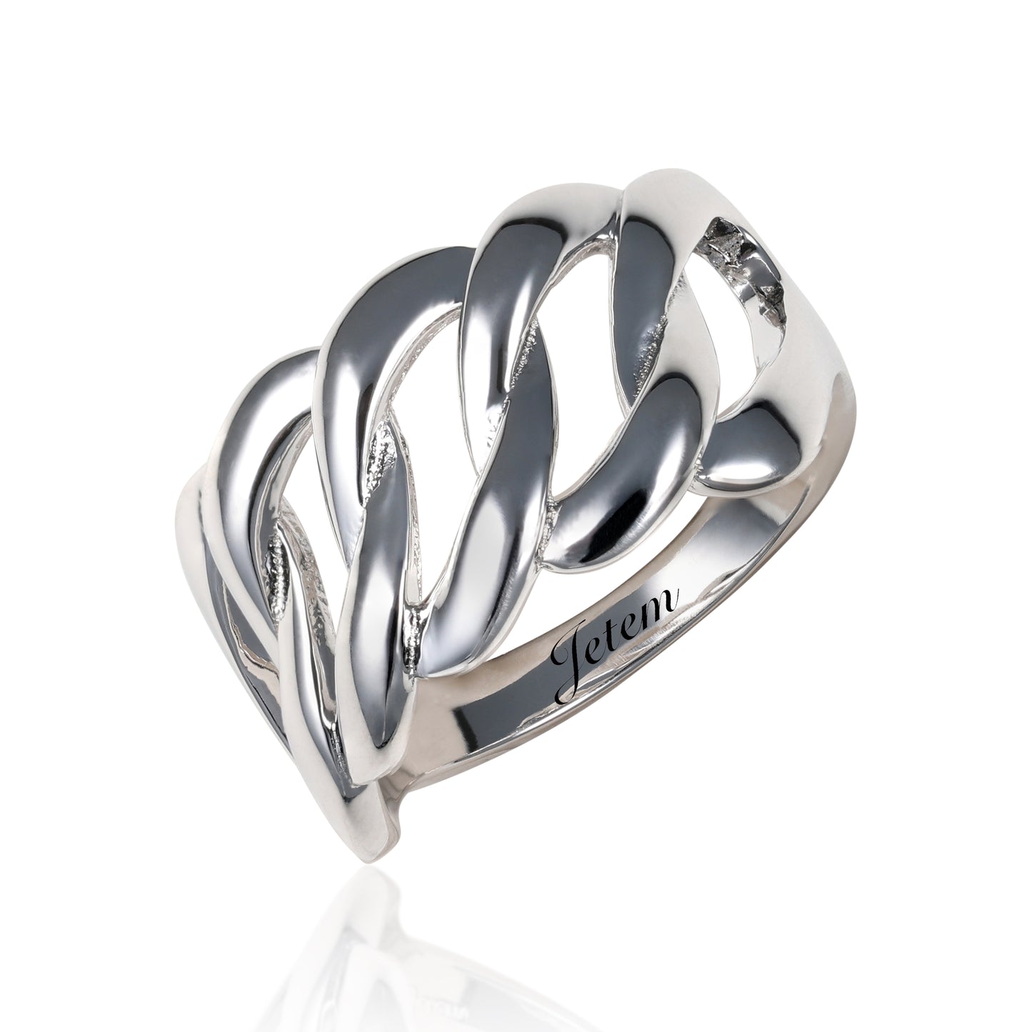 טבעת כסף 925  דגם חוליות עבות