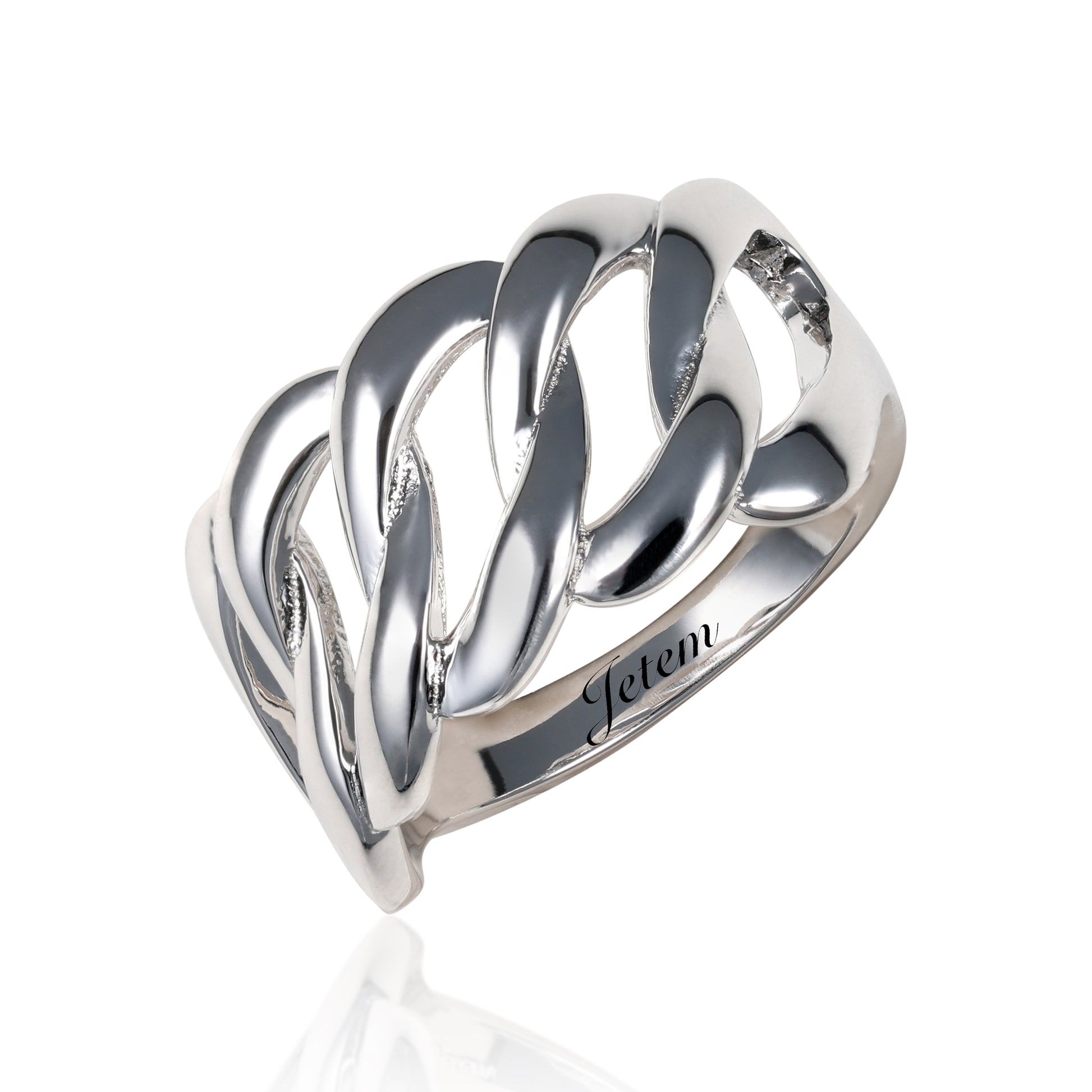 טבעת כסף 925  דגם חוליות עבות