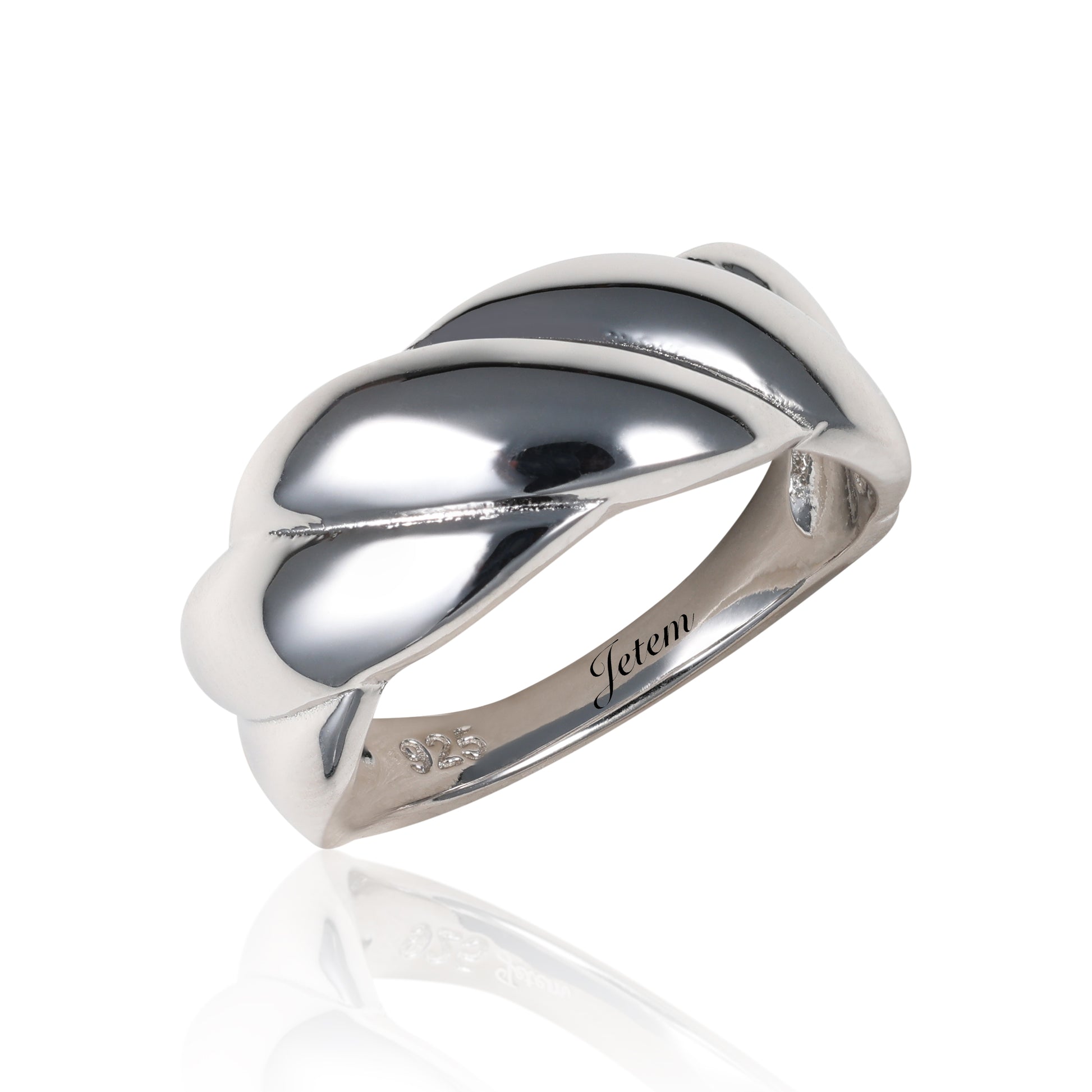 טבעת כסף 925  דגם קלאסי מעוגל