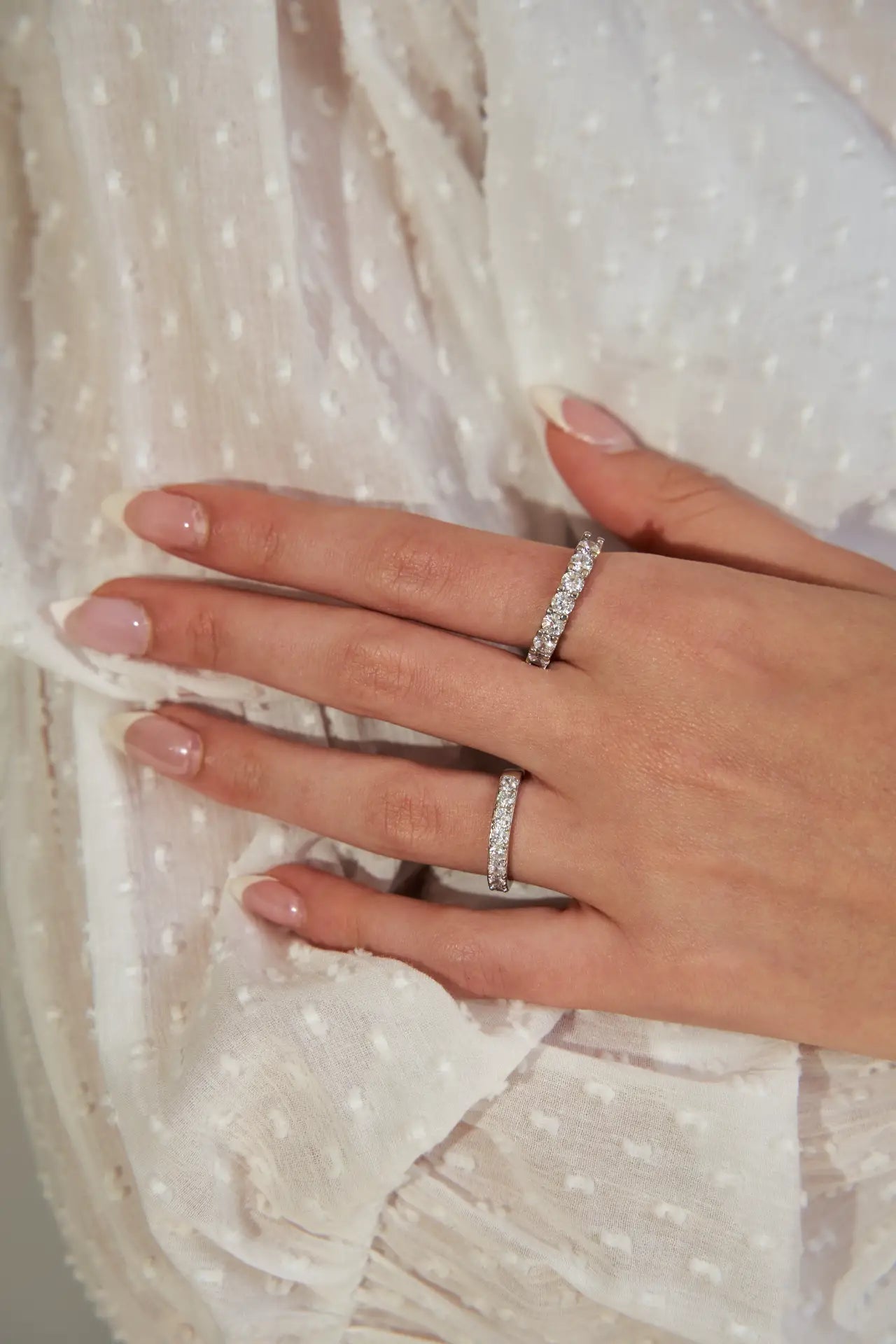 טבעת כסף טניס אלינה